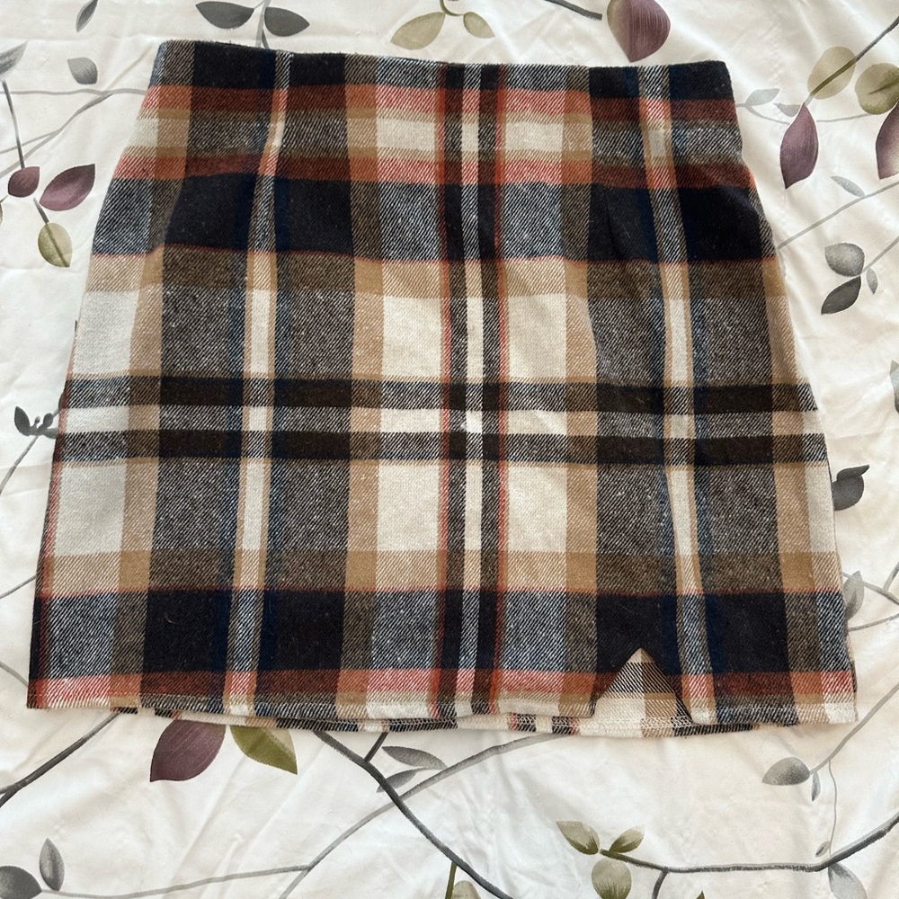 SHEIN Multicolor Plaid Mini Skirt